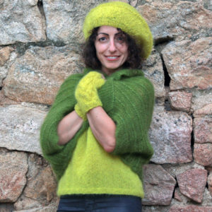 Boutique Mohair Tricot Main Sur mesure Gilet Bouteille 006