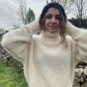 CapturePull oversize femme ecru
