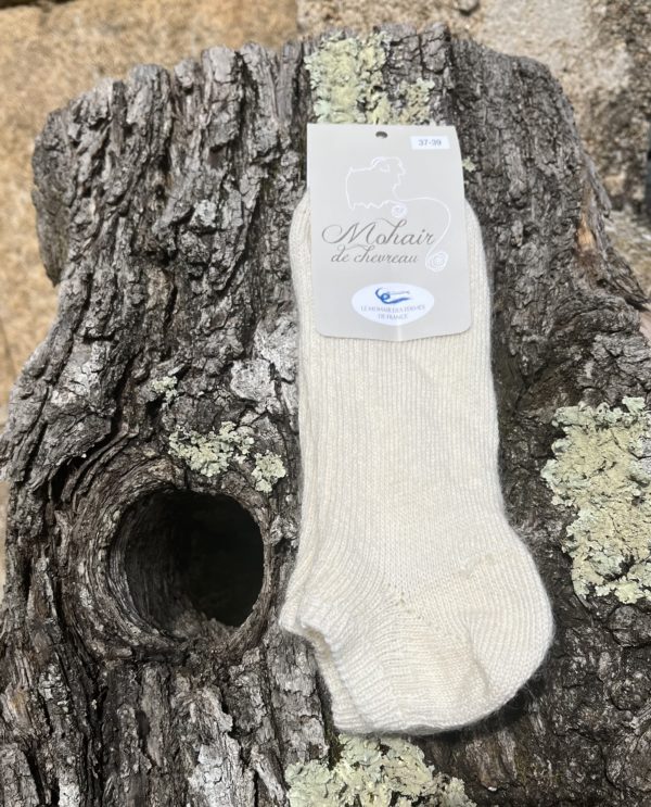 Socquettes Ecru Mohair d Ardeche