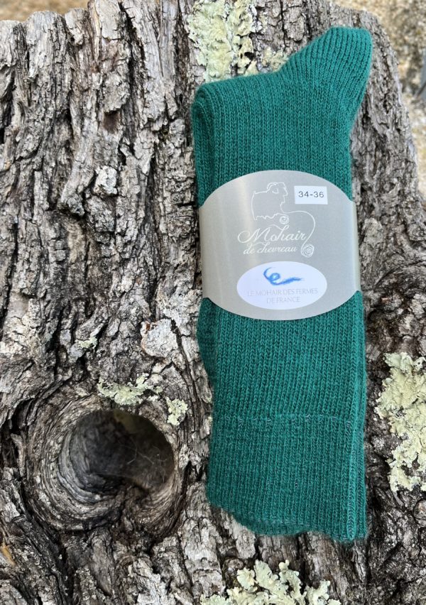 Chaussettes Mohair Vert Emeraude